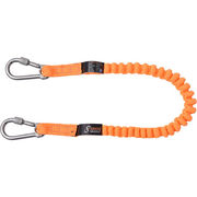 Stretch Lanyard with Integrated Karabiners for Connecting Tools